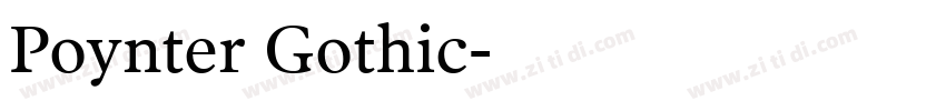 Poynter Gothic字体转换